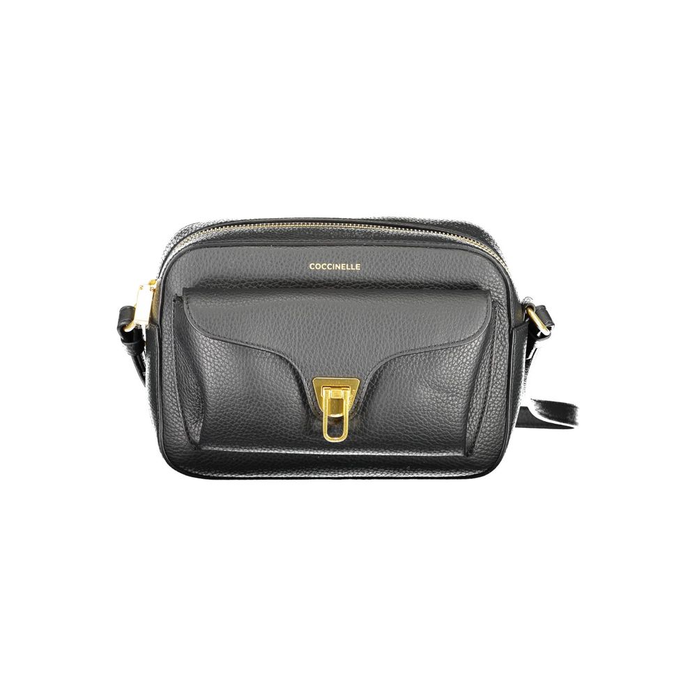 Black Leather Women Shoulder Bag