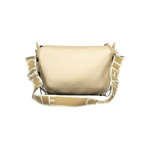 Beige Leather Women Handbag