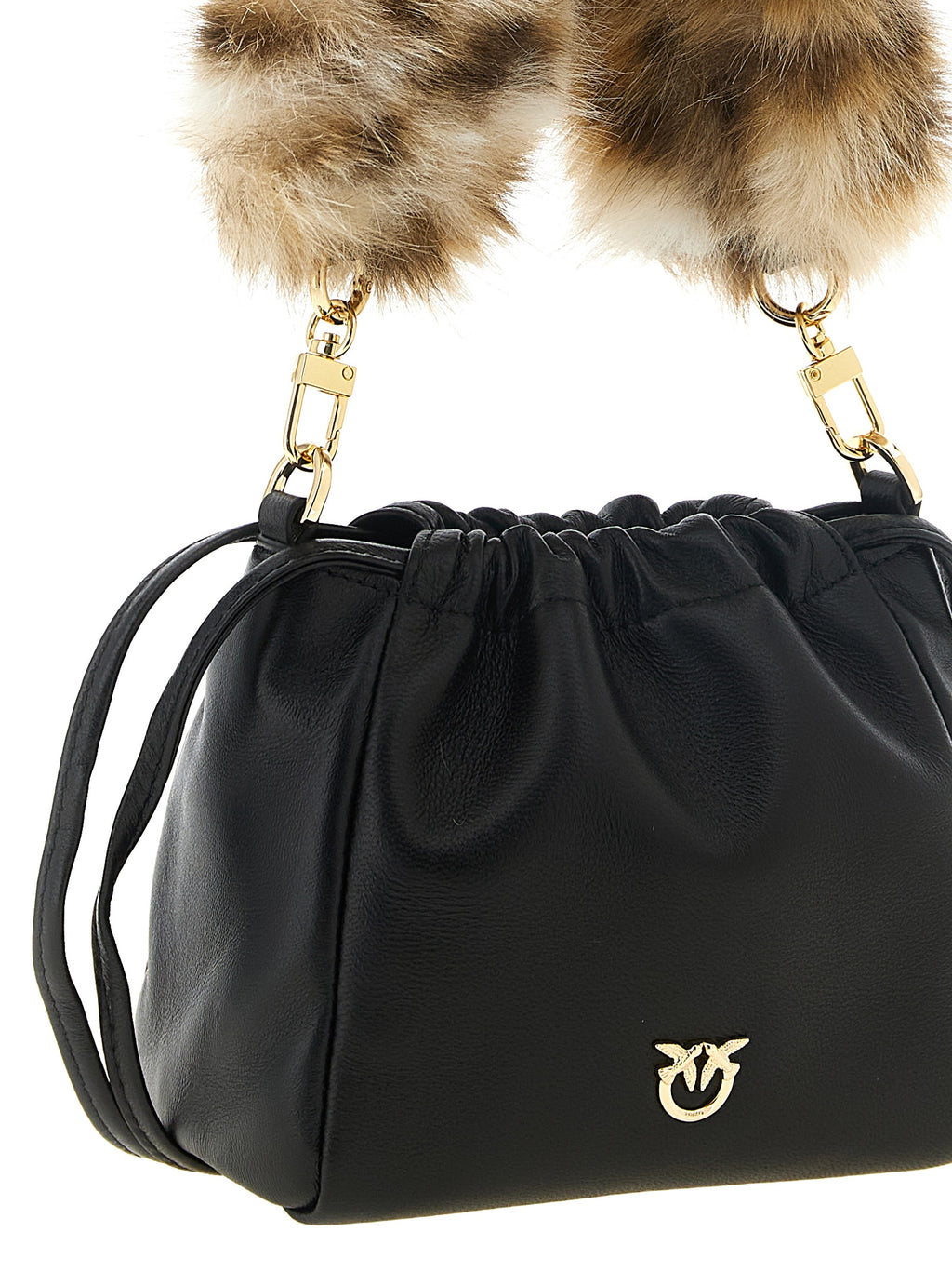 Black Lambskin Shoulder Bag