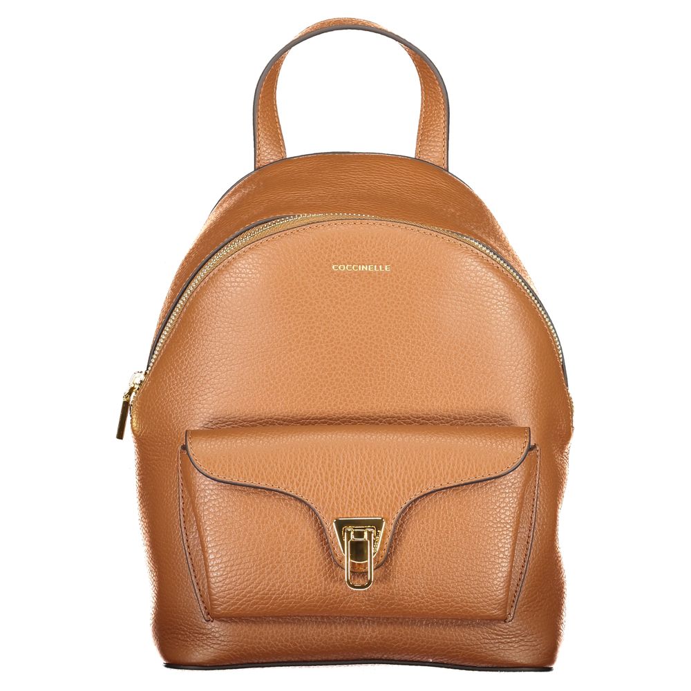 Marrone Leather Women Backpack