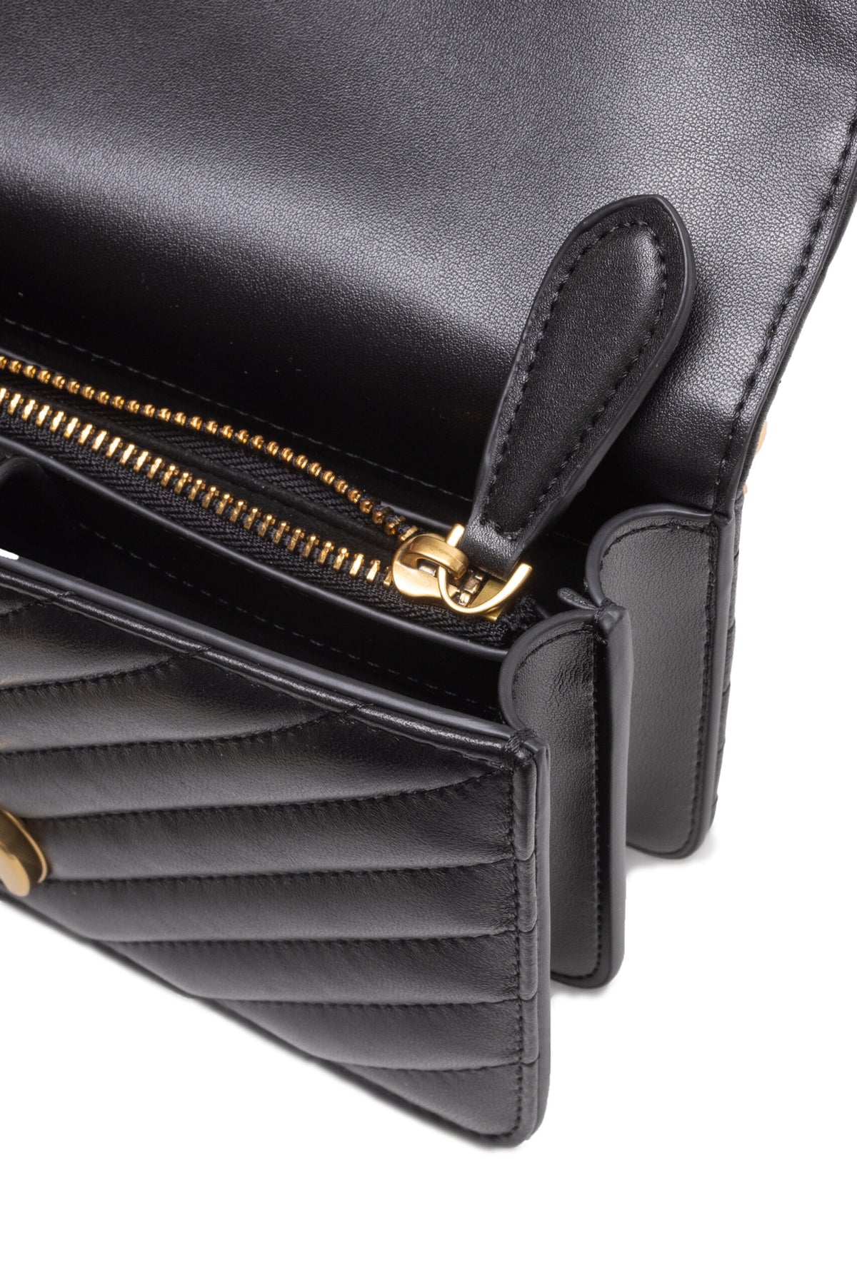 Black Leather Love One Mini Shoulder Bag