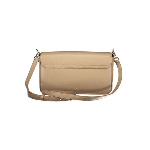 Beige Leather Women Bag