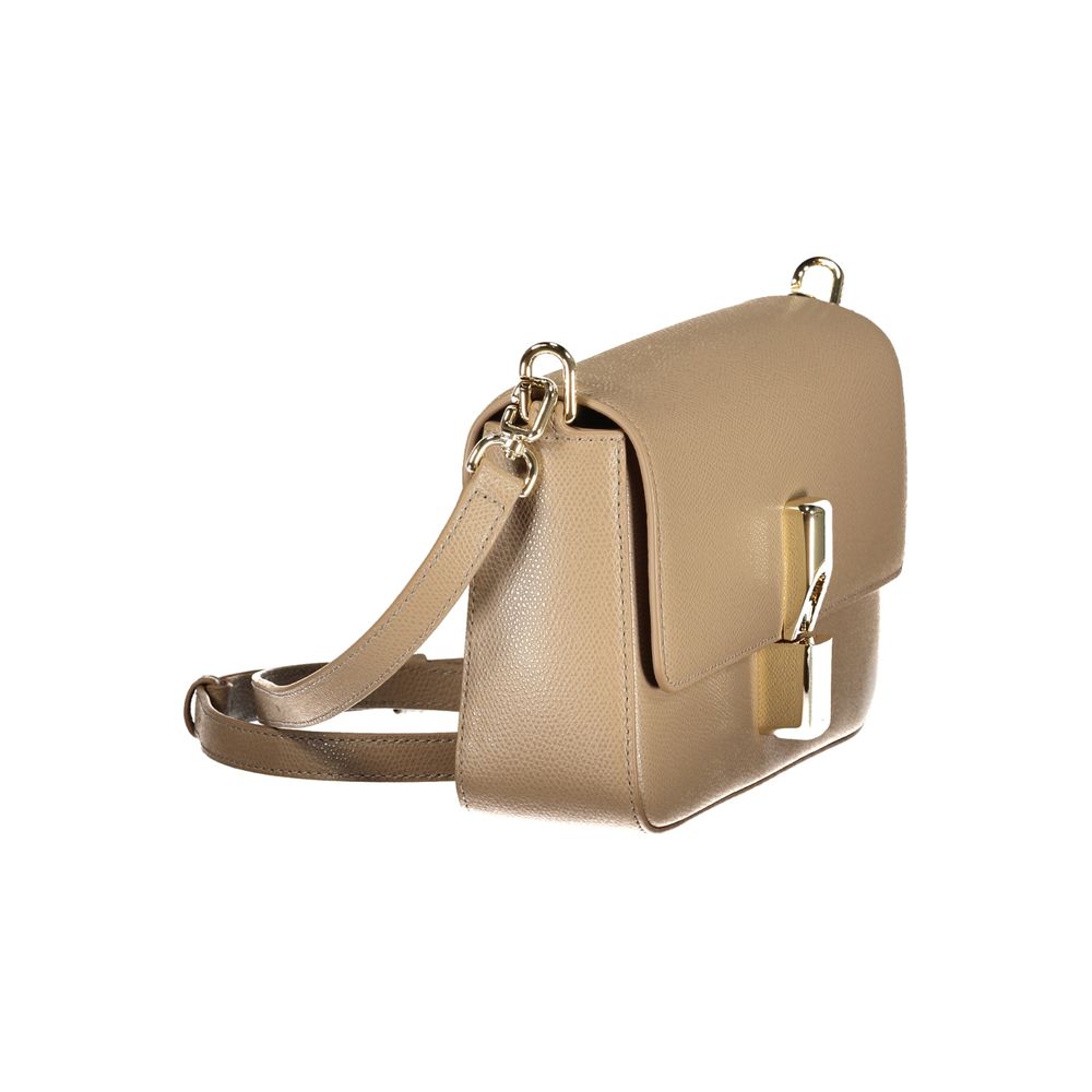 Beige Leather Women Bag